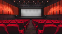 Professional Movie Theater Auditorium View  Digital Display (16:9) template