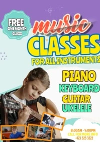 Professional Music Classes  A4 template