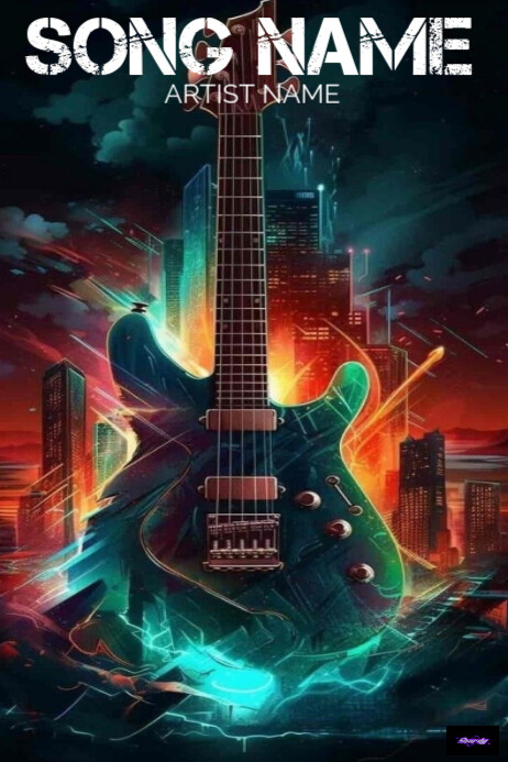 Professional Music Song Guitar Album Cover Art Design Poster Template ...