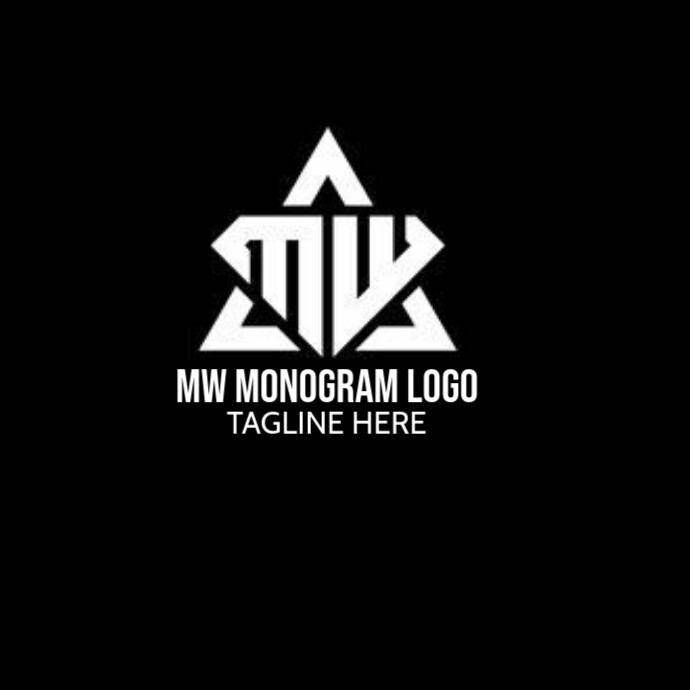 Copy of Professional Mw Monogram Letter Logo Design Logo | PosterMyWall