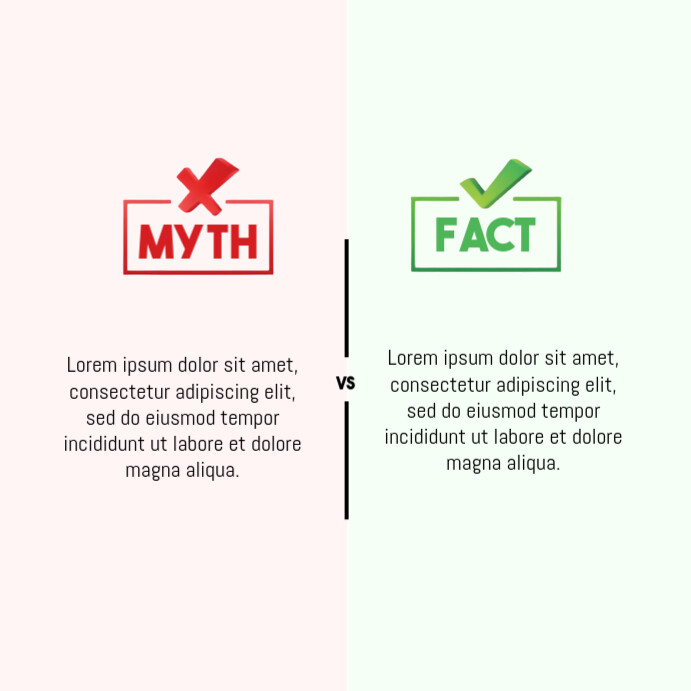 Plantilla de Professional Myth Vs Fact Instagram Post | PosterMyWall