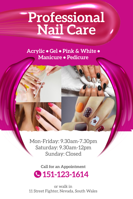 Professional Nail Care Poster Flyer Template Postermywall Professional Nail Care Poster Flyer Template Postermywall