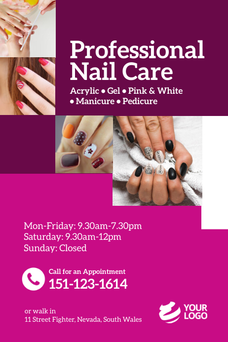 Professional Nail Care Poster Flyer Template Postermywall Professional Nail Care Poster Flyer Template Postermywall