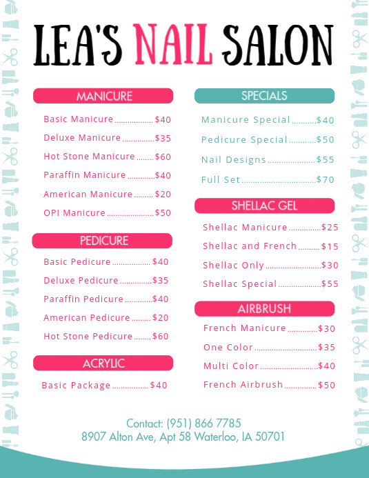 nail-salon-menu-template