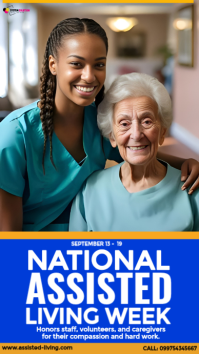 Purple National Assisted Living Week Instagram Story Template