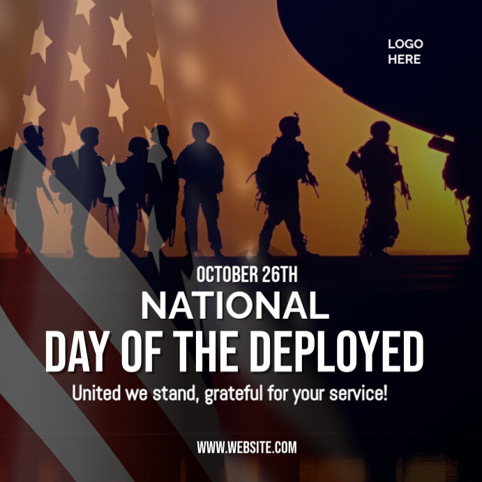 Plantilla de Professional National Day Of The Deployed Instagram Post ...