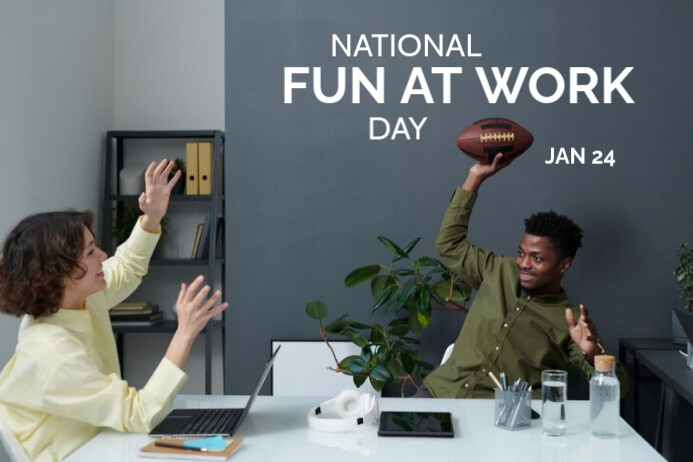 Modèle Professional National Fun At Work Day Poster | PosterMyWall