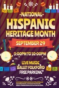 Professional National Hispanic  Poster Plakat template