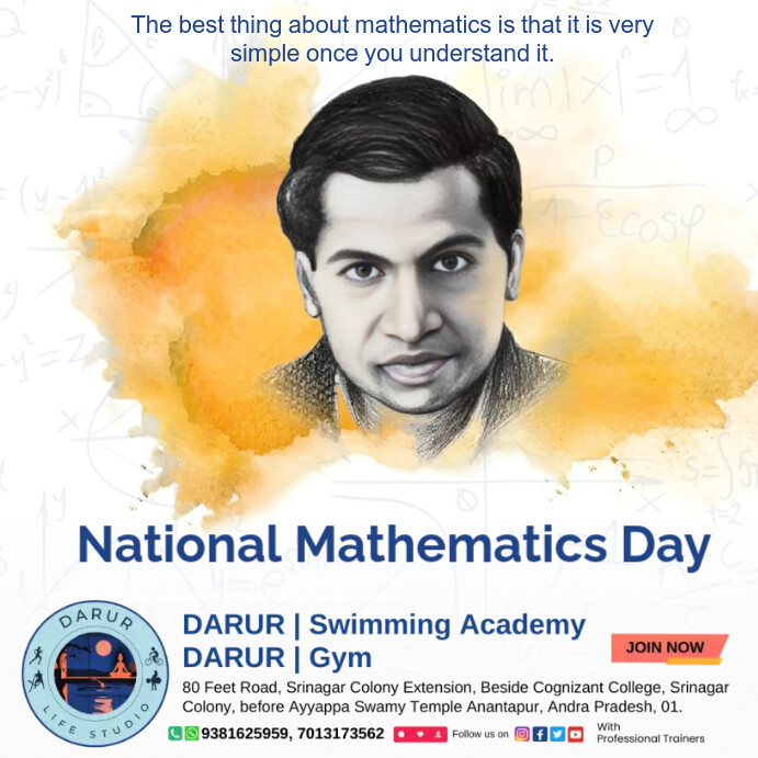 Professional National Mathematics Day Instagram Post Template ...