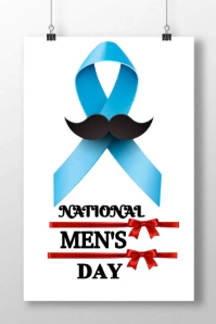 Professional National Men's Day Pinterest Graphic template