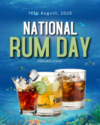 Professional National Rum Day Instagram Portrait template