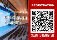 红色 Professional Networking Event A3 Template