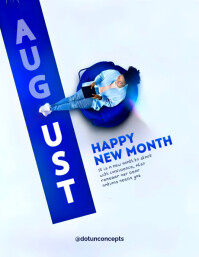professional new month design august Flyer (US Letter) template