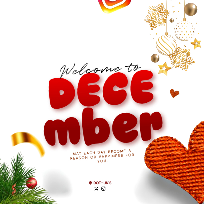 professional new month design december Template | PosterMyWall