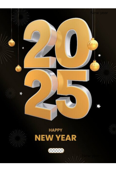 Professional New Year  Pinterest Graphic template