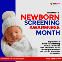 White Newborn Screening Awareness Iphosti le-Instagram Template
