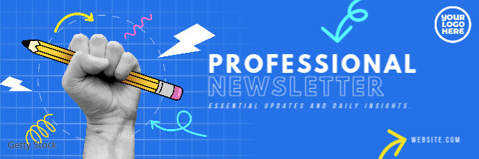 Clean Newsletter Header Professional Newsletter Email Header Template for Business Insights and ...