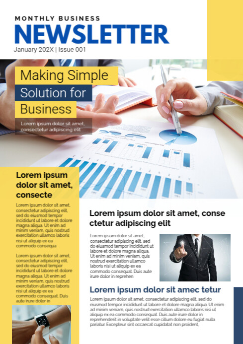 Professional Newsletter Template A4