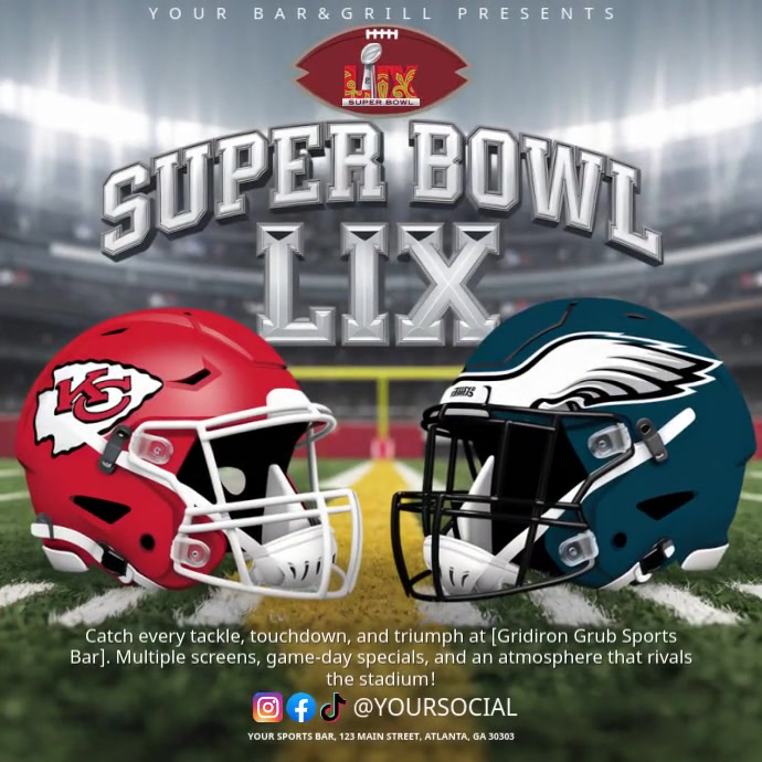 Copy of Professional Nfl Football Flyer, Super Bowl Sunday. Football Copy of Professional Nfl Football Flyer, Super Bowl Sunday. Football