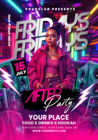 Professional Night Club Party Flyer A5 template