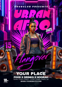 Professional Night Club Party Flyer A5 template