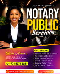 Zwart Notary Public Services Instagram Portrait Template