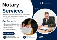 Professional Notary Services Poster A5 template