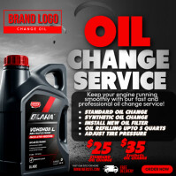 Professional Oil Change Service Poster โพสต์บน Instagram template