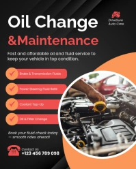 Professional Oil Change Services Flyer Template Instagram Portrait