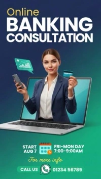Professional Online Banking Consultation Instagram Story template