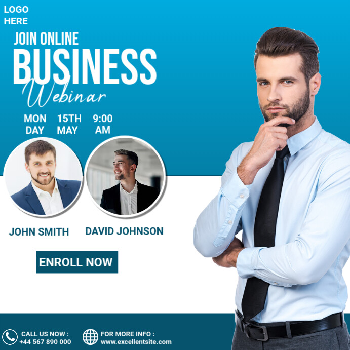 Copy of Professional Online Business Webinar | PosterMyWall