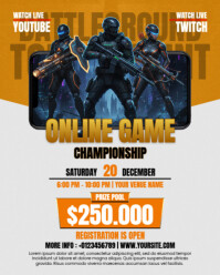 Professional Online Game Tournament Poster for Instagram Portrait template