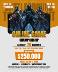 Professional Online Game Tournament Poster for Instagram Portrait template
