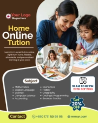 Professional Online Home Tutor Instagram Portrait template