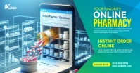 Professional Online Pharmacy Service  Faceboo Isithombe Esabiwe ku-Facebook template