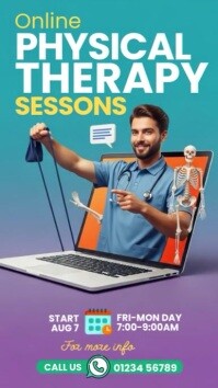Professional Online Physical Therapy Class Instagram Story template