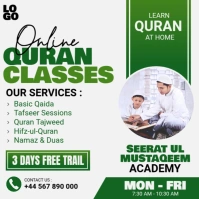 Professional Online Quran Learning  Instagram Post template