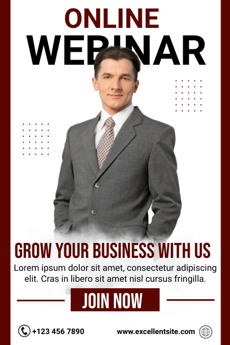 Plantilla de Professional Online Webinar Poster | PosterMyWall