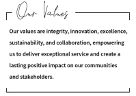 Professional Our Values Custom Wall Poster A2 template