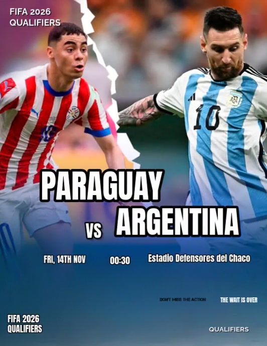 Professional Paraguay Vs Argentina  Flyer (us Letter) template