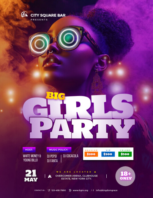 Professional Party Invitation Poster Design, Party, Event Concert Flyer ...