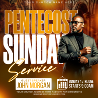 Professional Pentecost Sunday Service Instagram Post template