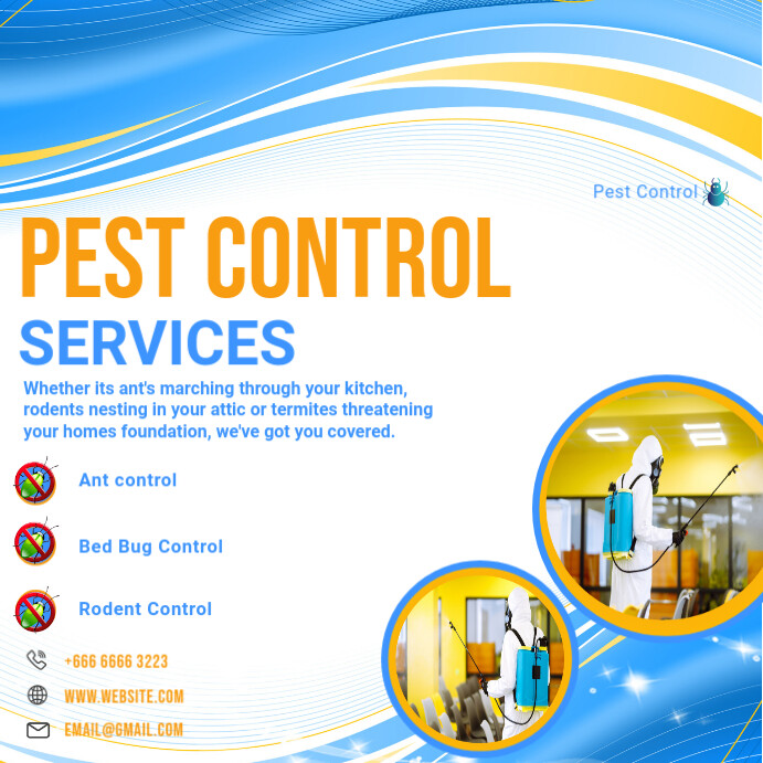 Fun Pest Control Posts Professional Pest Control Instagram Post Template | PosterMyWall