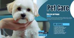 Professional Pet Care Banner Изображение, которым поделились на Facebook template
