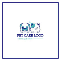 White Professional Pet Care Logo Logo Template