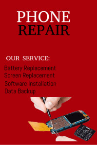 Professional Phone Repair  Poster Плакат template