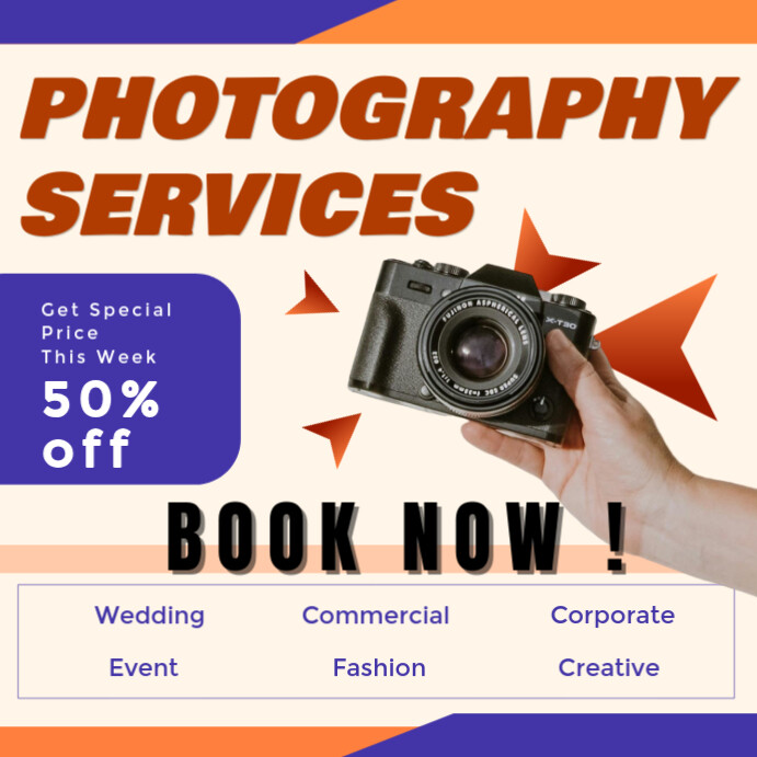Professional Photogaphy services Instagram Post Template | PosterMyWall