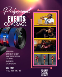 Professional photographer studio flyer Instagram Portrait template