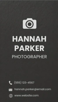 Professional Photographer Vertical Business Card Cartão de visita template