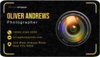 Professional photography business card design template